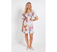 Dorothy Perkins Women's Collar Tie Detail Flutter Sleeve Mini Dress | Size: 16
