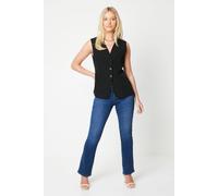 Dorothy Perkins Comfort Stretch Bootcut Jeans In Mid Wash mid wash