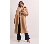Dorothy Perkins Women's Cosy Teddy Oversized Coat in Mocha | Size: 12 Dorothy Perkins Mocha 12