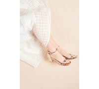 Womens Sammy Low Block Barely There Heels Gold 3