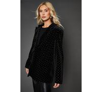 Dorothy Perkins Women's Diamante Velvet Blazer in Black | Size: 10 Dorothy Perkins Black 10