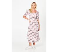 Dorothy Perkins Women's Ditsy Floral Sweetheart Neck Midi Dress | Size: 8