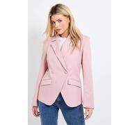Dorothy Perkins Women's Double Breasted Asymmetric Hem Blazer in Blush | Size: 10 Dorothy Perkins Blush 10