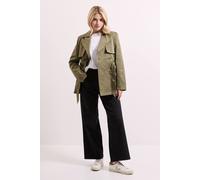 Dorothy Perkins Women's Double Breasted Belted Trench Coat in Khaki | Size: 8