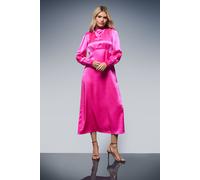 DP Luxe Blouson Empire Sleeve Seam Detail Midi Dress Dorothy Perkins Pink 10