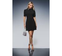 Dorothy Perkins Dp Luxe Diamante Collar Shift Mini Dress In Black black 16