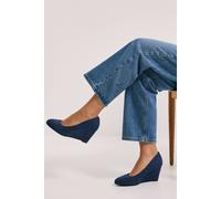 Dorothy Perkins Women's Duke Wedge Court Shoes in Navy | Size: 6