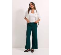 Dorothy Perkins Women's Elasticated Waist Straight Leg Trouser in Green | Size: 16 Dorothy Perkins Green 16