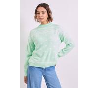 Dorothy Perkins Women's Fairisle Christmas Jumper in Mint | Size: XL