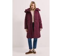 Dorothy Perkins Women's Glam Padded Parka in Berry | Size: 8