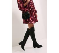 Dorothy Perkins Women's Kelly Stretch Over The Knee Boots in Natural Black | Size: 3 Dorothy Perkins Natural Black 3