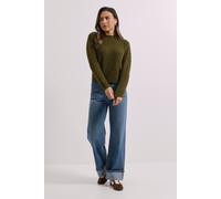 Dorothy Perkins Women's Khaki Pointelle Jumper | Size: XL