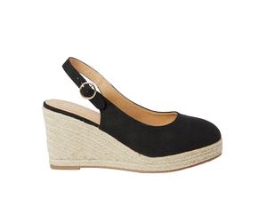 Dorothy Perkins Womens/Ladies Riya Sling Back Wide Wedge5 UK Natural Black DP18