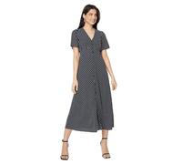 Dorothy Perkins Womens/Ladies Spotted Button Through Flutter Midi Dress (14 UK) (Black)