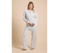 Dorothy Perkins Women's Long Sleeve Jersey Pyjama set in Grey Marl | Size: Medium Dorothy Perkins Grey Marl M