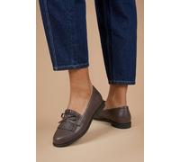 Dorothy Perkins Women's Loretta Tassel Loafers in Chocolate | Size: 3