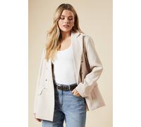 Dorothy Perkins Women's Oversized Double Breasted Blazer in Ecru | Size: 8