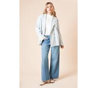 Dorothy Perkins Women's Oversized Double Breasted Blazer in Light Blue | Size: 12