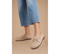 Dorothy Perkins Women's Pandie Faux Suede Trim Loafers in Natural | Size: 4