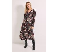 Dorothy Perkins Women's Patchwork Floral Shirred Waist Button Detail Printed Midi Dress | Size: 8 Dorothy Perkins Multicolor 8