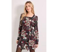 Dorothy Perkins Women's Patchwork Floral Square Neck Lace Trim Mini Dress | Size: 8