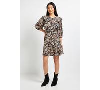 Dorothy Perkins Women's Petite Animal Lace Trim Tie Back Printed Mini Dress | Size: 6 Dorothy Perkins Animal 6