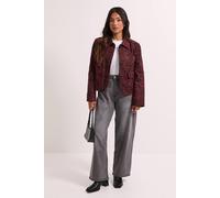 Dorothy Perkins Women's Petite Animal Print Pocket Detail Jacket in Red | Size: 6