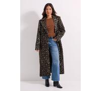 Womens Petite Animal Wool Midi Coat Animal 10