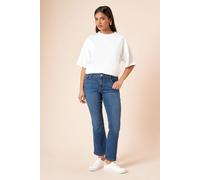 Dorothy Perkins Women's Petite Comfort Stretch Bootcut Jeans in Mid Wash | Size: 14 Dorothy Perkins Mid Wash 14