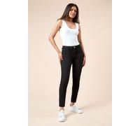 Womens Petite Comfort Stretch Skinny Jeans Black 16