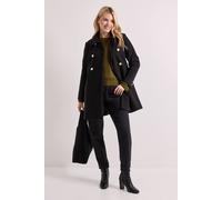 Dorothy Perkins Women's Petite Dolly Coat in Black | Size: 14
