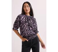 Dorothy Perkins Petite Frill Neck Shirred Cuff Blouse In Pink pink 8