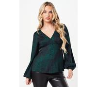 Petite Khaki Animal Long Sleeve Button Front Tea Blouse Dorothy Perkins Khaki 8