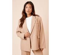 Petite Oversized Double Breasted Stripe Blazer Dorothy Perkins Camel 12