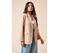 Dorothy Perkins Women's Petite Oversized Single Breasted Blazer in Camel | Size: 12 Dorothy Perkins Camel 12