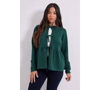 Dorothy Perkins Women's Petite Peplum Cardigan in Emerald | Size: XL Dorothy Perkins Emerald XL