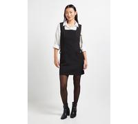 Dorothy Perkins Women's Petite Pocket Detail Tie Back Pinafore Mini Dress in Black | Size: 12 Dorothy Perkins Black 12