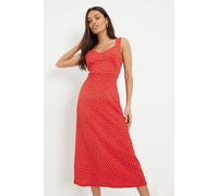 Dorothy Perkins Women's Petite Red Spot Strappy Jersey Midi Dress | Size: 18 Dorothy Perkins Red 18