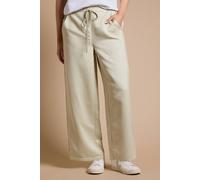 Dorothy Perkins Women's Petite Satin Relaxed Drawstring Contrast Trouser in Sage | Size: 8 Dorothy Perkins Sage 8