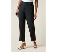 Dorothy Perkins Women's Petite Straight Ankle Grazer Trouser in Charcoal | Size: 6