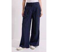 Pinstripe Pleated Wide Leg Trouser Dorothy Perkins Navy 12