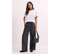 Dorothy Perkins Pinstripe Wide Leg Trouser In Grey grey 16