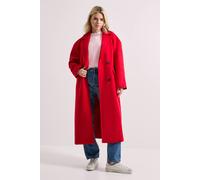 Dorothy Perkins Women's Relaxed Buttoned Midi Coat in Red | Size: 14