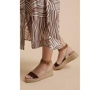 Dorothy Perkins Women's Riva Woven Textile Strap Medium Espadrille Wedge Sandals in Natural | Size: 7 Dorothy Perkins Natural 7