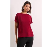 Dorothy Perkins Women's Roll Sleeve Blouse in Red | Size: 16