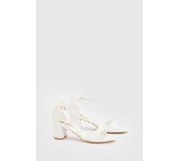 Dorothy Perkins Women's Rory Faux Leather Block Heel 2 Part Sandals in White | Size: 6 Dorothy Perkins White 6