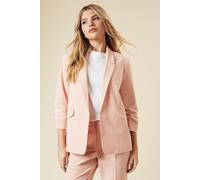 Ruched Sleeve Blazer Dorothy Perkins Blush 12