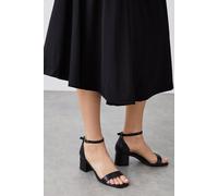 Dorothy Perkins Women's Sammy Barely There Low Block Heel Sandals in Black | Size: 3 Dorothy Perkins Black 3