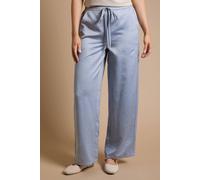 Dorothy Perkins Women's Satin Relaxed Drawstring Contrast Trouser in Blue | Size: 10 Dorothy Perkins Blue 10