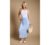 Dorothy Perkins Women's Shirred Waist Jersey Maxi Skirt in Pale Blue | Size: 10